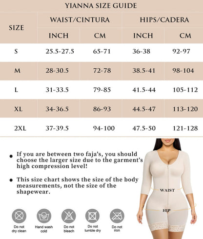 Women Tummy Control Arm Compression Full Body Shaper