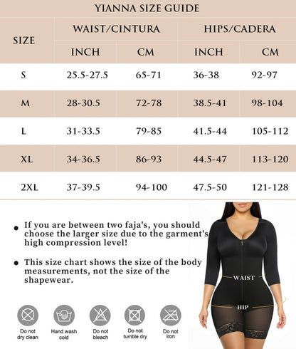 Women Tummy Control Arm Compression Full Body Shaper
